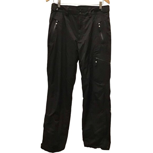 FERA 32R Men’s Ski Snow Pants Black Thermolite Pockets Zip Fly 2-Snap Logo - Picture 1 of 12